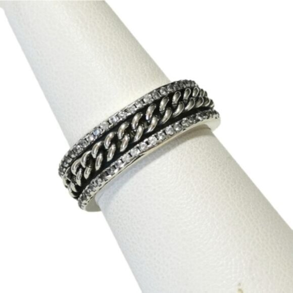Diamonique CZ eternity band ring size 6.5 NEW - Picture 1 of 10